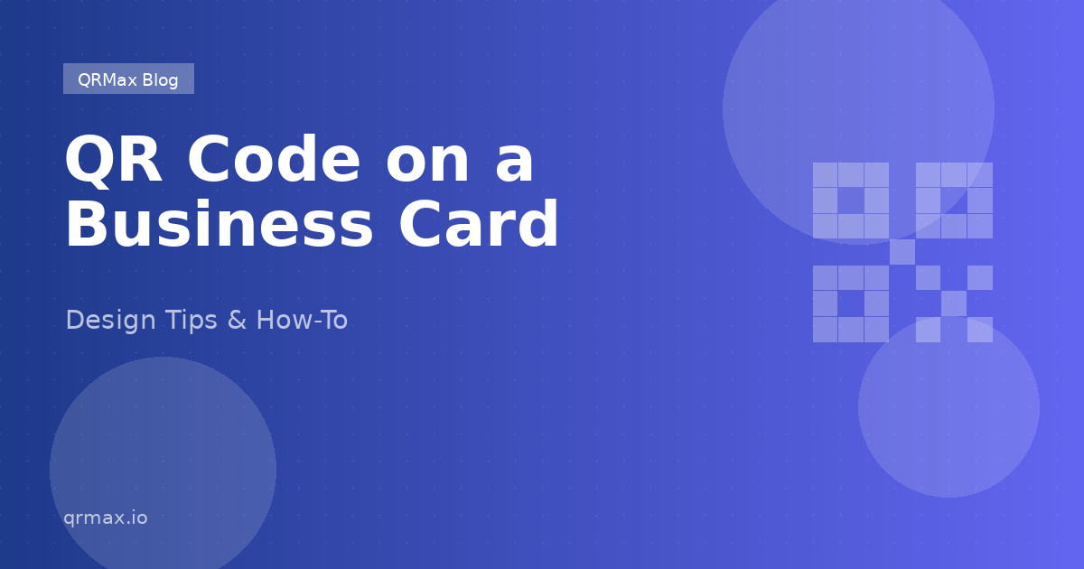 How to Put a QR Code on a Business Card